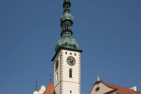 Věž kostela Proměnění Páně v Táboře